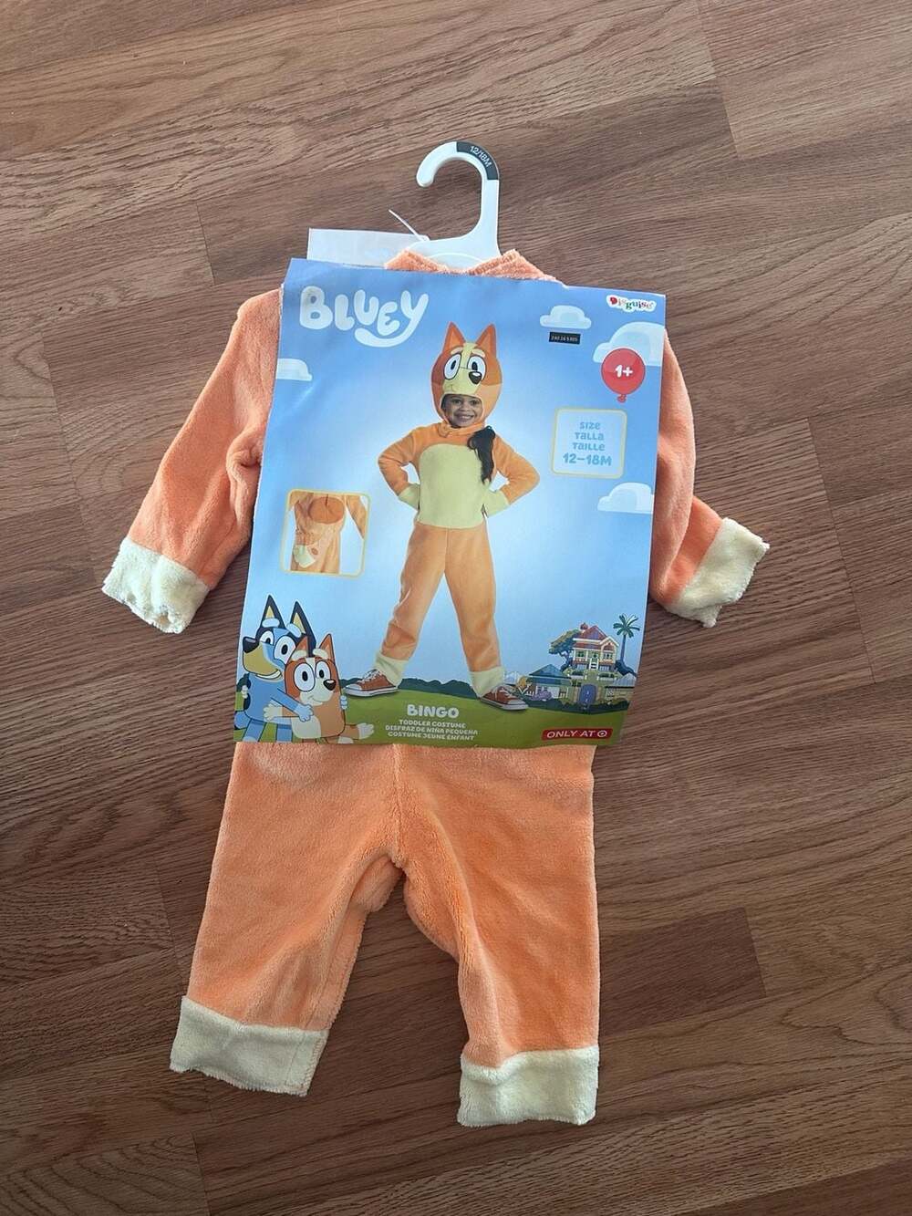 Bluey Bingo Costume Size 12-18M Toddler Fleece Jumpsuit